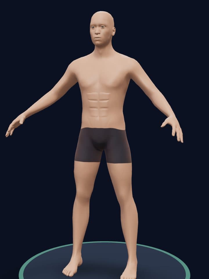 3D model of a man at 10% body fat